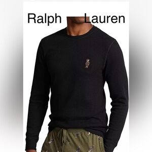Men’s Ralph Lauren  polo shirt, size 2 XL black color sleepwear long sleeve 26pi